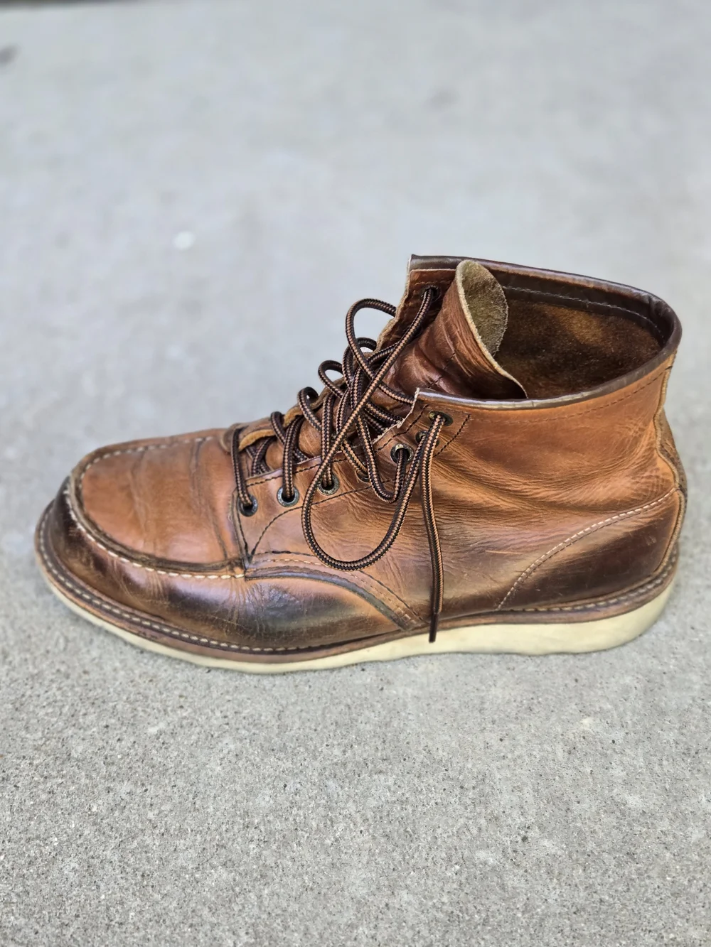 Red Wing Shoes Brown Leather Moc Toe Boots
